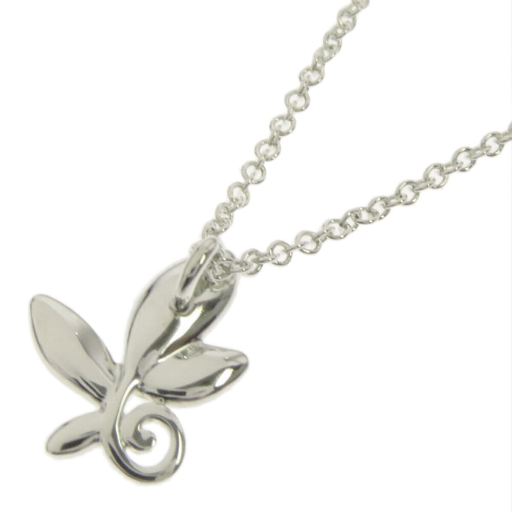 Tiffany Co Olive Leaf Necklace Silver